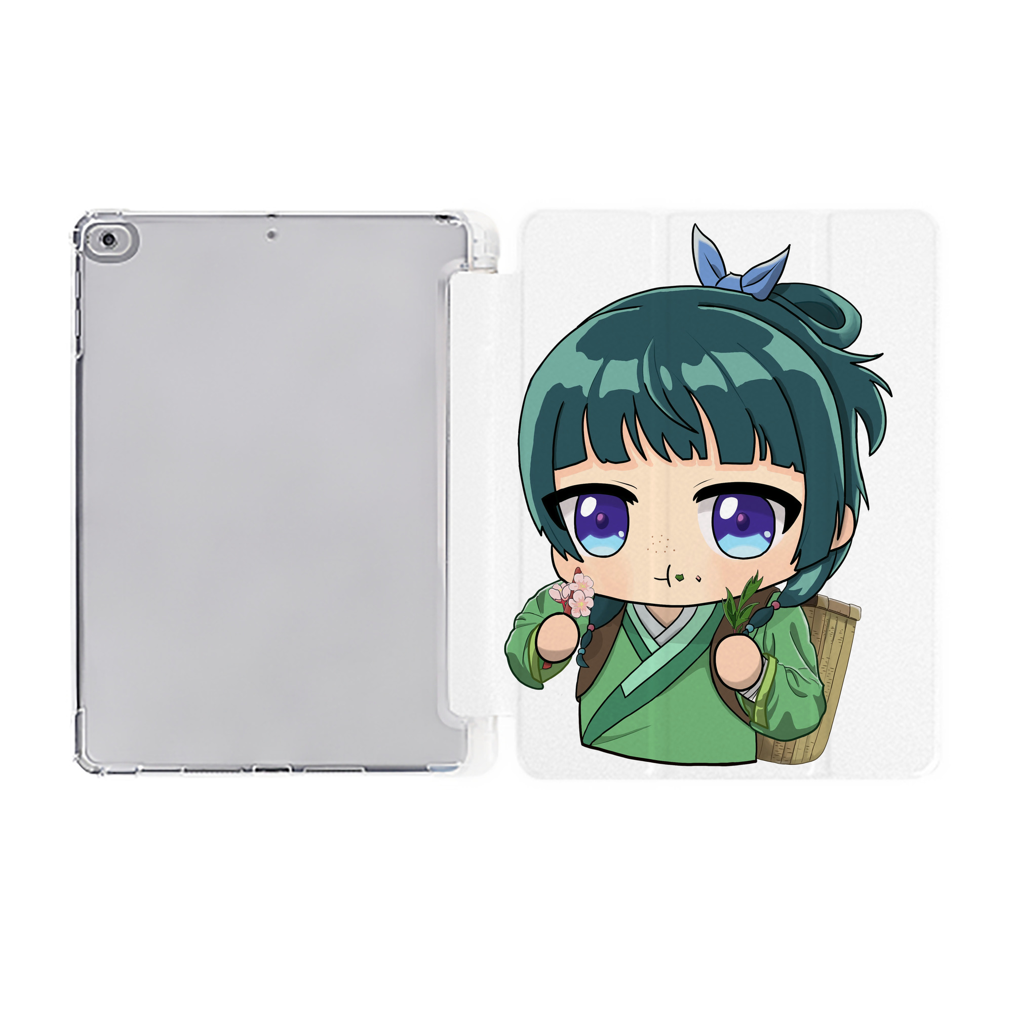 （画像用） 薬屋のひとりごと The Apothecary Diaries IPad ケース ペン収納付き 三つ折りスタンド PUレザー×シリコン 対応機種9.5/10.5/10.9インチ